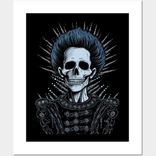 Goth Skeleton Posters and Art